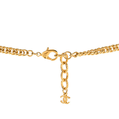 Chanel ID Dog Tag Charm Necklace Gold 5 of 6