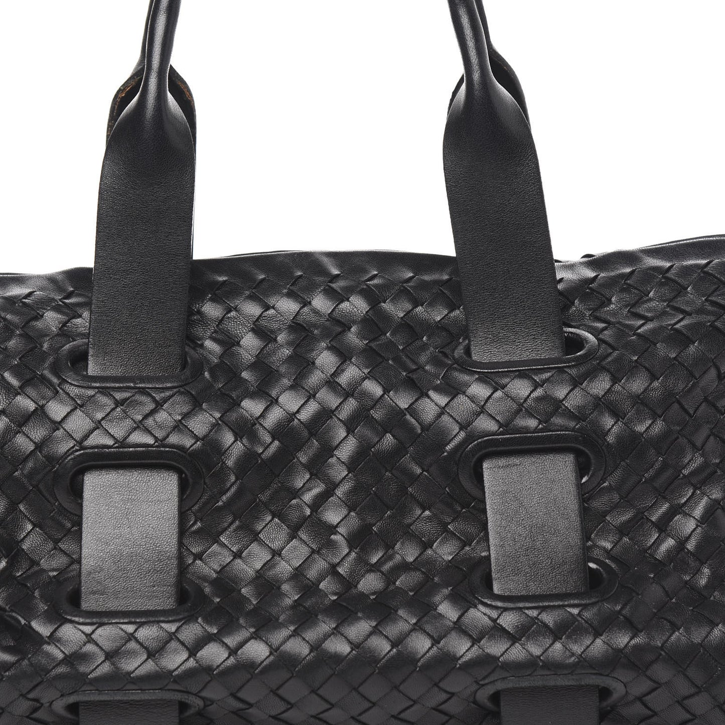 Nappa Intrecciato Accordion Satchel Black