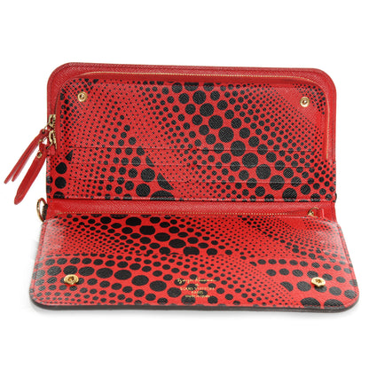 Louis Vuitton Monogram Kusama Waves Insolite Wallet Red 5 of 8