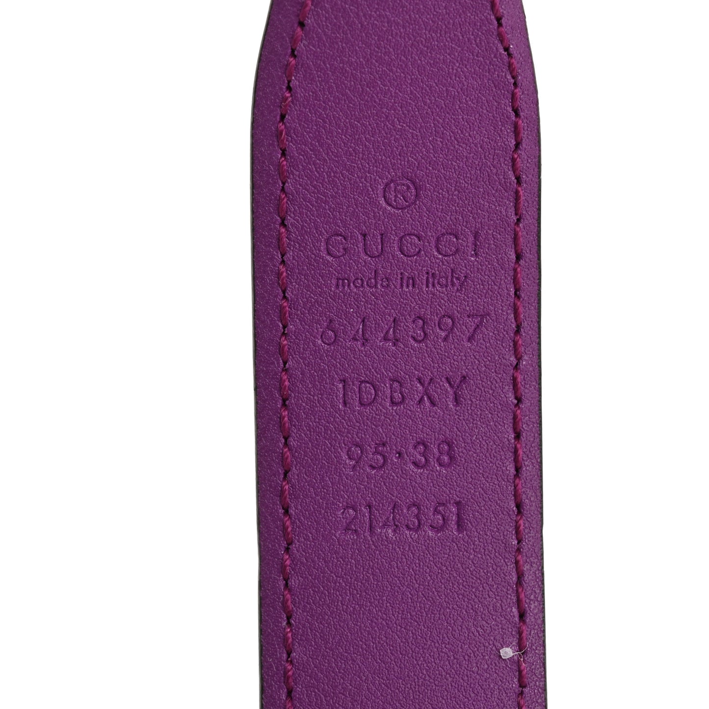 Efesto Leather Womens Horsebit 15/23mm Belt 95 38 Purple
