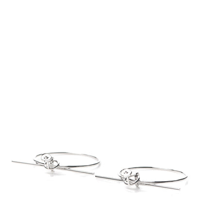 Hermes Sterling Silver MM Loop Earrings 3 of 7