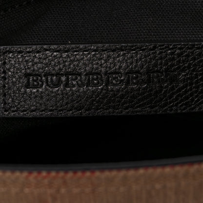 Burberry Canvas Mega Check Large Baildon Messenger Bag Black 5 of 11