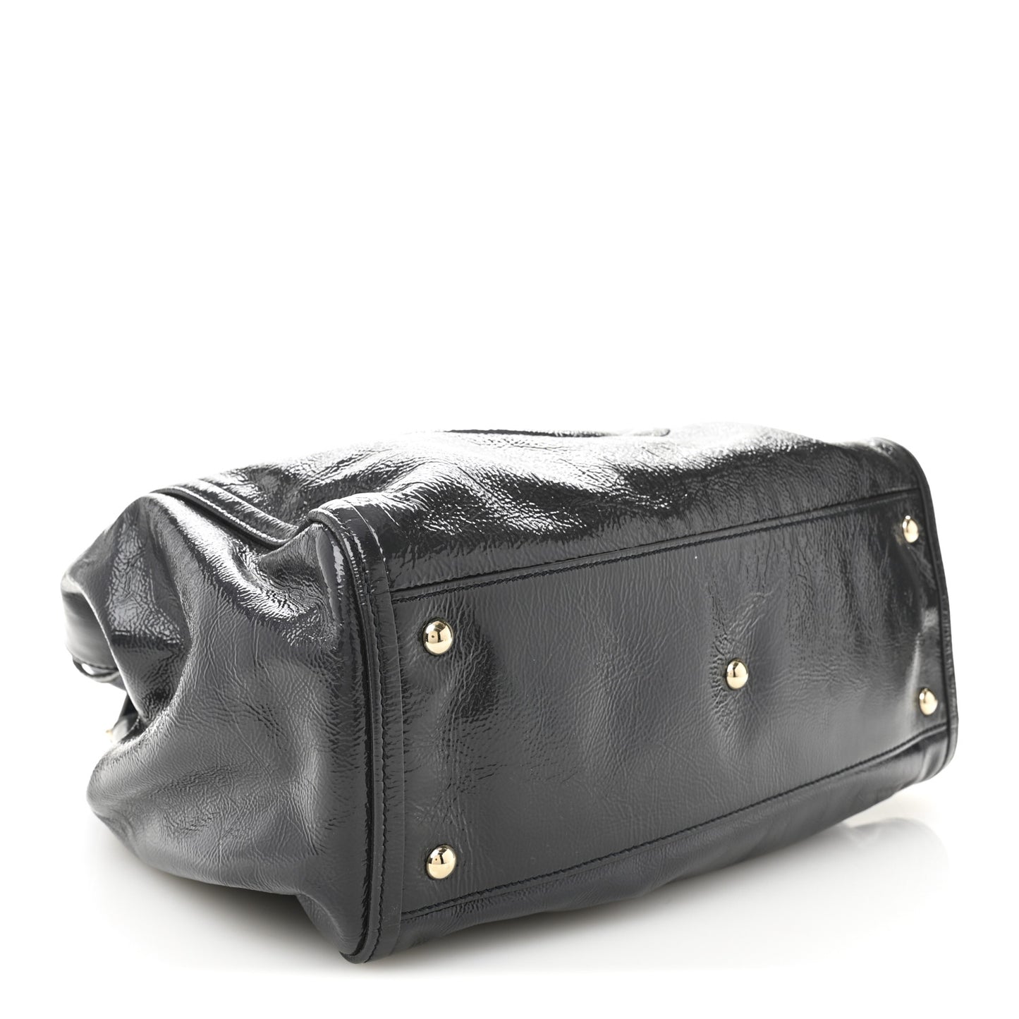 Vernice Naplack Medium Soho Shoulder Bag Uniform Blue