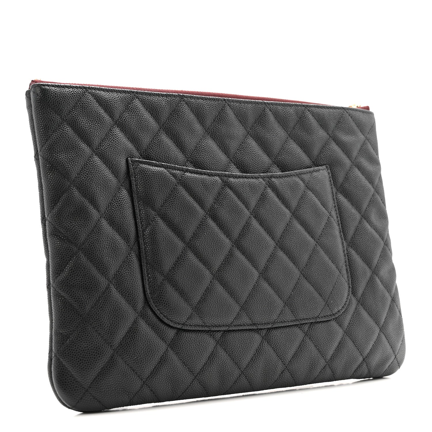 Chanel Caviar Quilted Medium Cosmetic Case Black 5 of 20