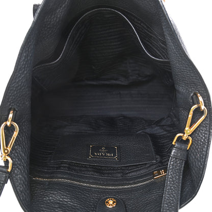 Prada Vitello Daino Tote Black 4 of 4