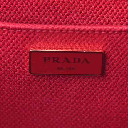 Prada Canapa Small Logo Tote Rosso Talco 6 of 9