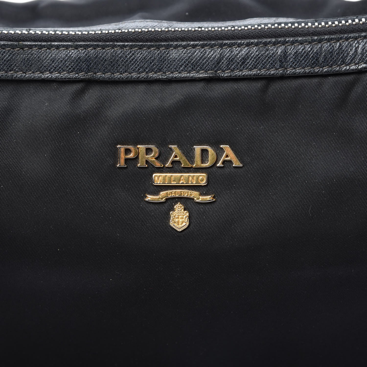Prada Tessuto Nylon Saffiano Tote Black 10 of 12