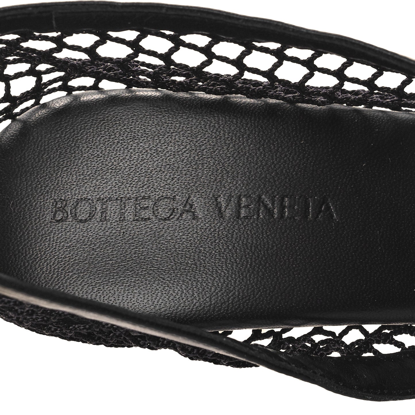 Mesh Nappa Chunky Chain Sandals 37.5 Black
