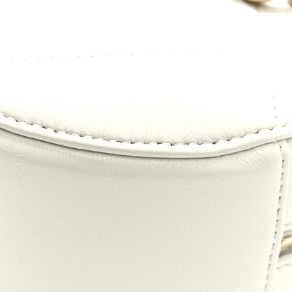 Chanel Shiny Goatskin Quilted Chanel 19 Round Clutch With Chain White 10 of 10