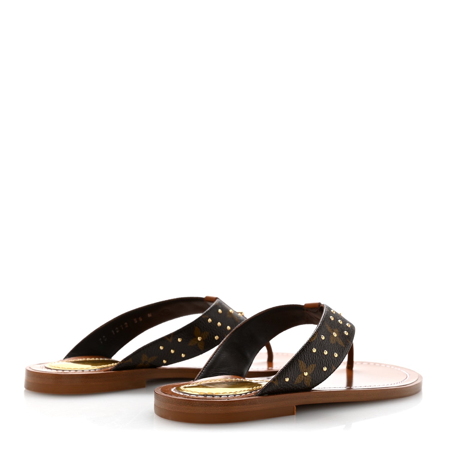 Louis Vuitton Monogram Sunny Flat Thong Sandals 35 Brown 5 of 10