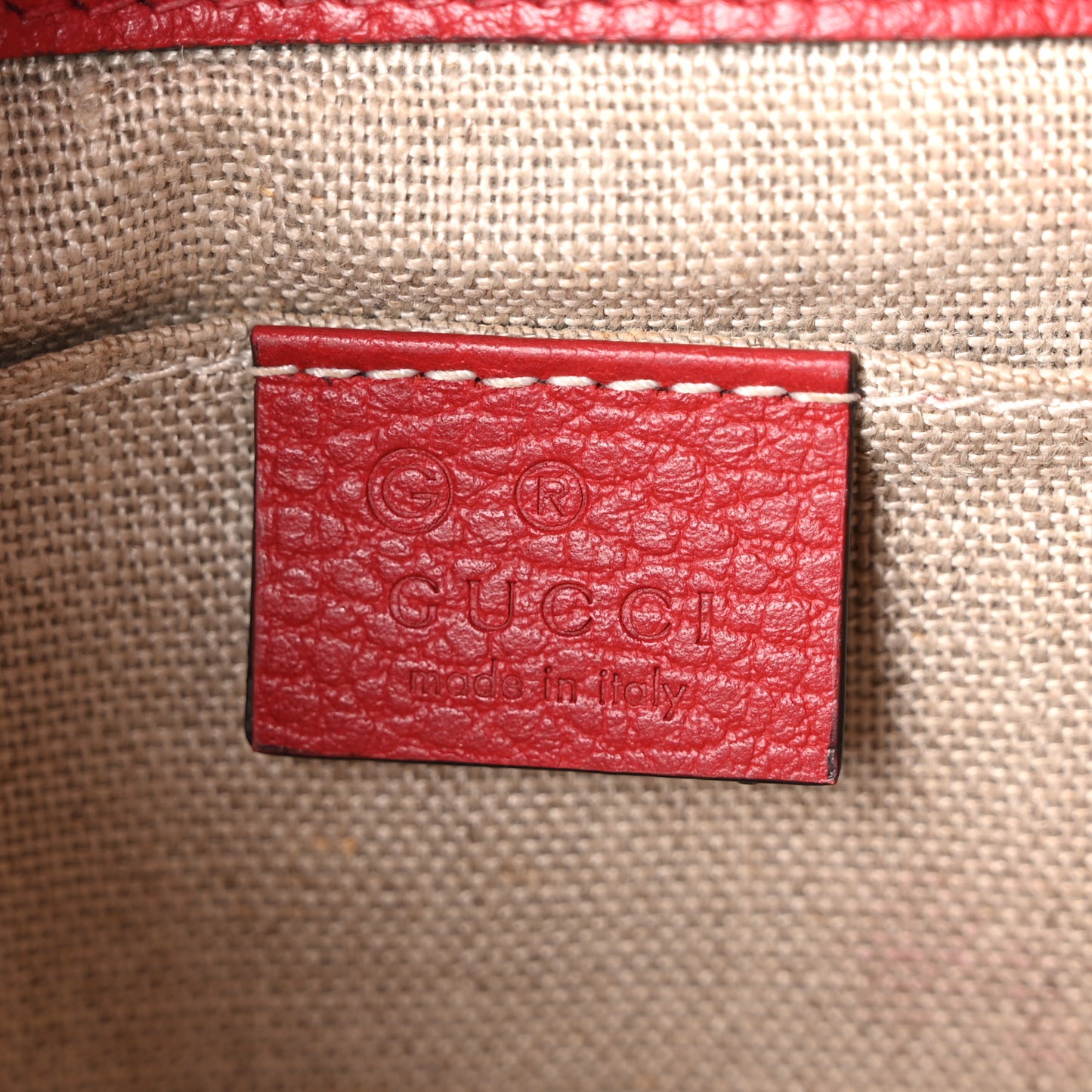 Dollar Calfskin Small Interlocking G Shoulder Bag Red