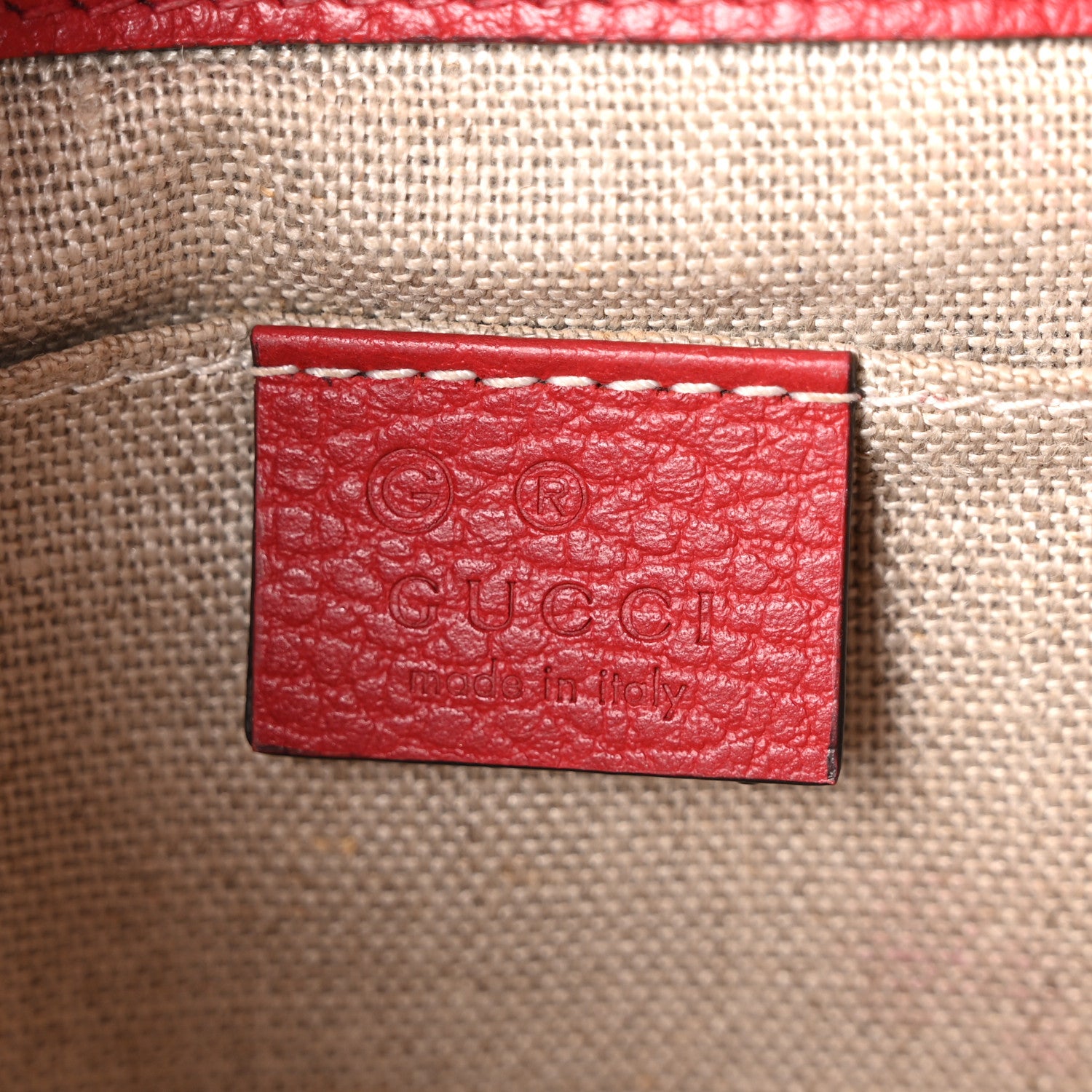 Gucci Dollar Calfskin Small Interlocking G Shoulder Bag Red 10 of 19