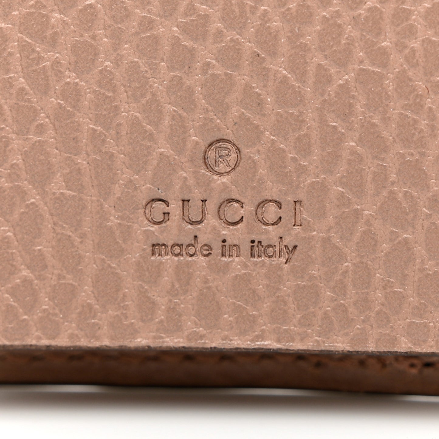 Dollar Calfskin GG Supreme Monogram GG Marmont 6 Key Holder Case Rose Beige Ebony