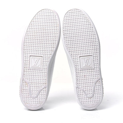 Louis Vuitton Calfskin Crocodile Embossed Frontrow Sneakers 38 White 5 of 6