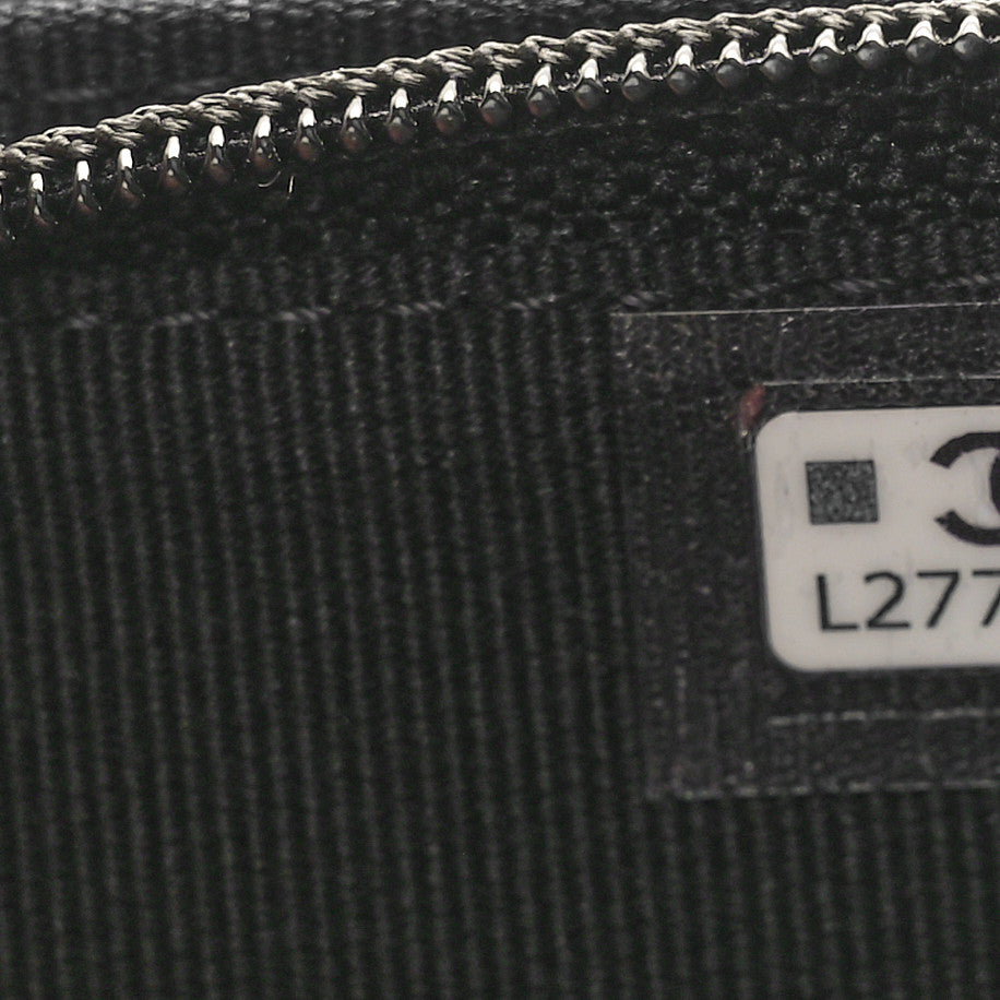 Lambskin Quilted Trendy CC Long Clutch With Chain Black