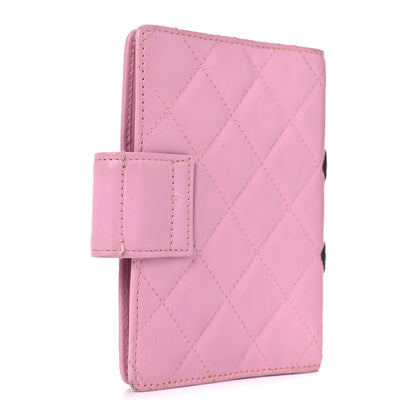 Chanel Calfskin Quilted Small Cambon Agenda Planner Pink 3 of 21