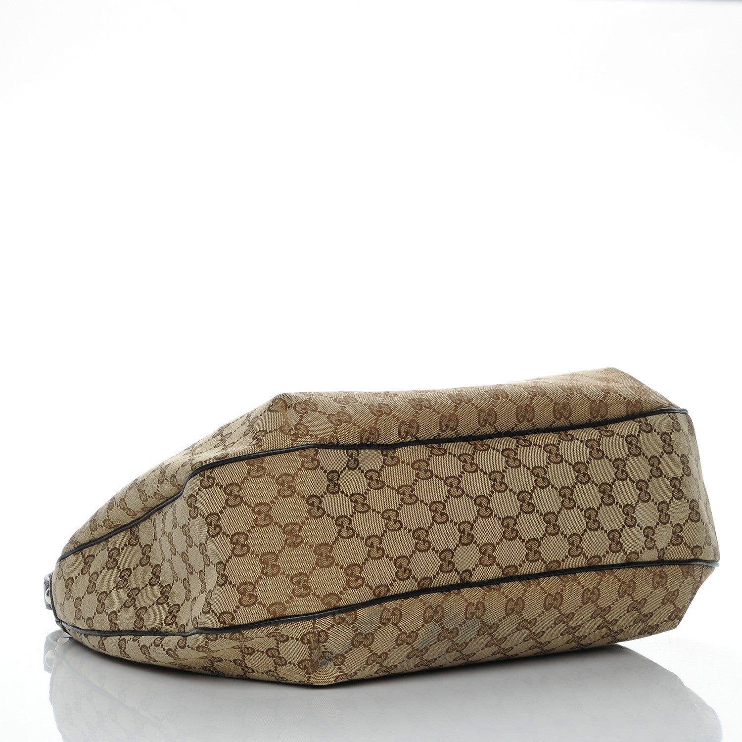 Gucci Monogram Large New Ladies Web Hobo Dark Brown 4 of 8
