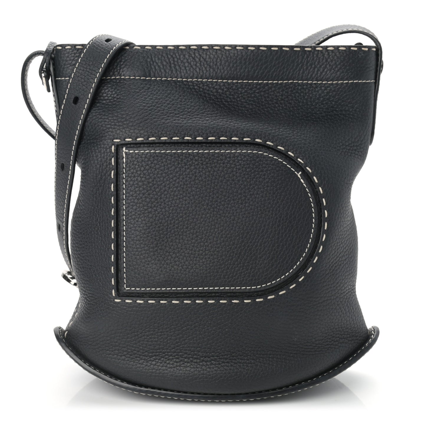 Taurillon Le Pin Shoulder Bag Black