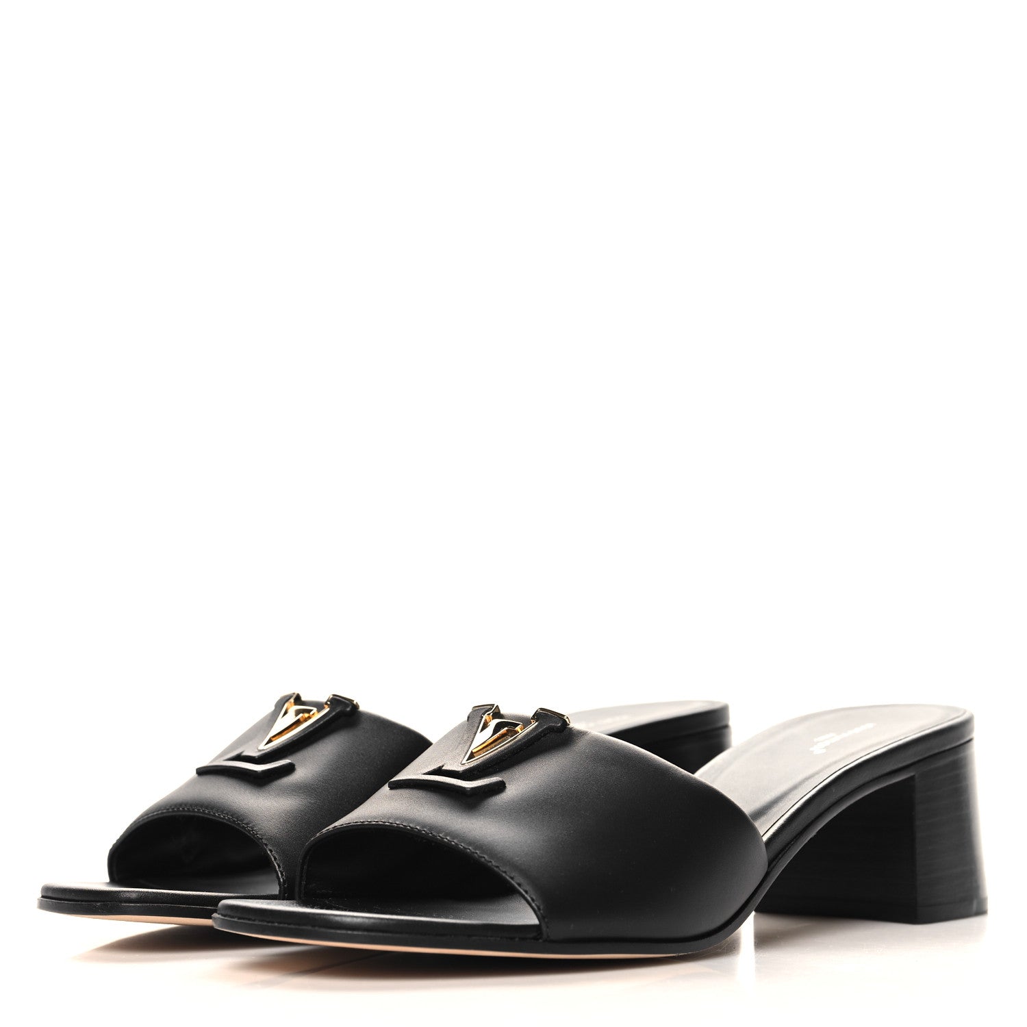 Louis Vuitton Calfskin LV Capri Mules 40 Black 4 of 10