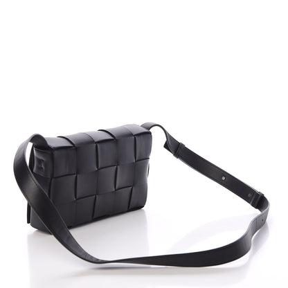 Bottega Veneta Lambskin Maxi Intrecciato Cassette Crossbody Bag Black 3 of 9
