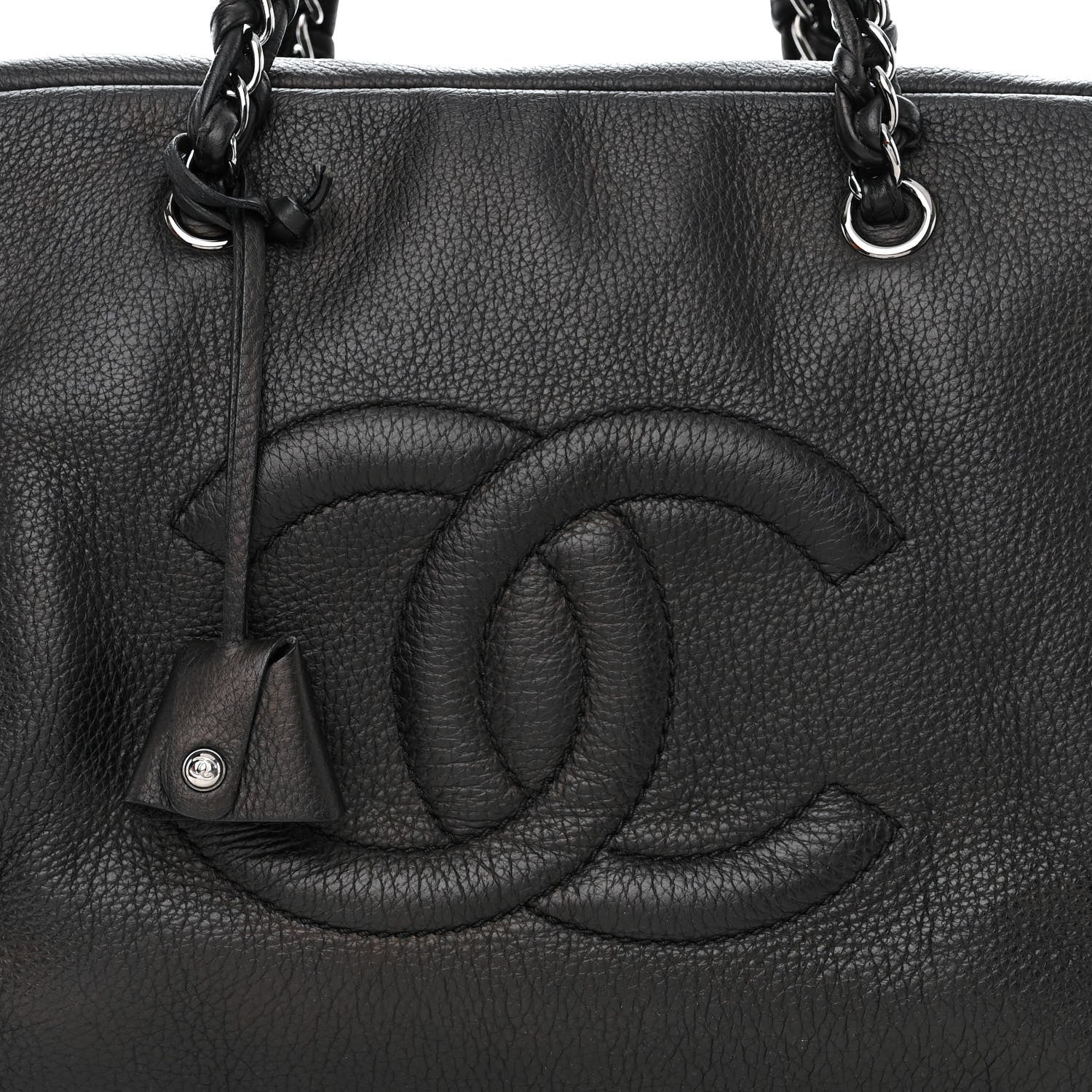 Chanel Deerskin Luxe Ligne Large Bowler Black 8 of 12