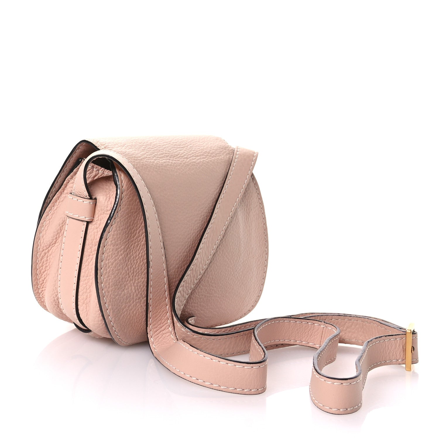 Chloe Calfskin Mini Marcie Round Crossbody Bag Blush Nude 3 of 12