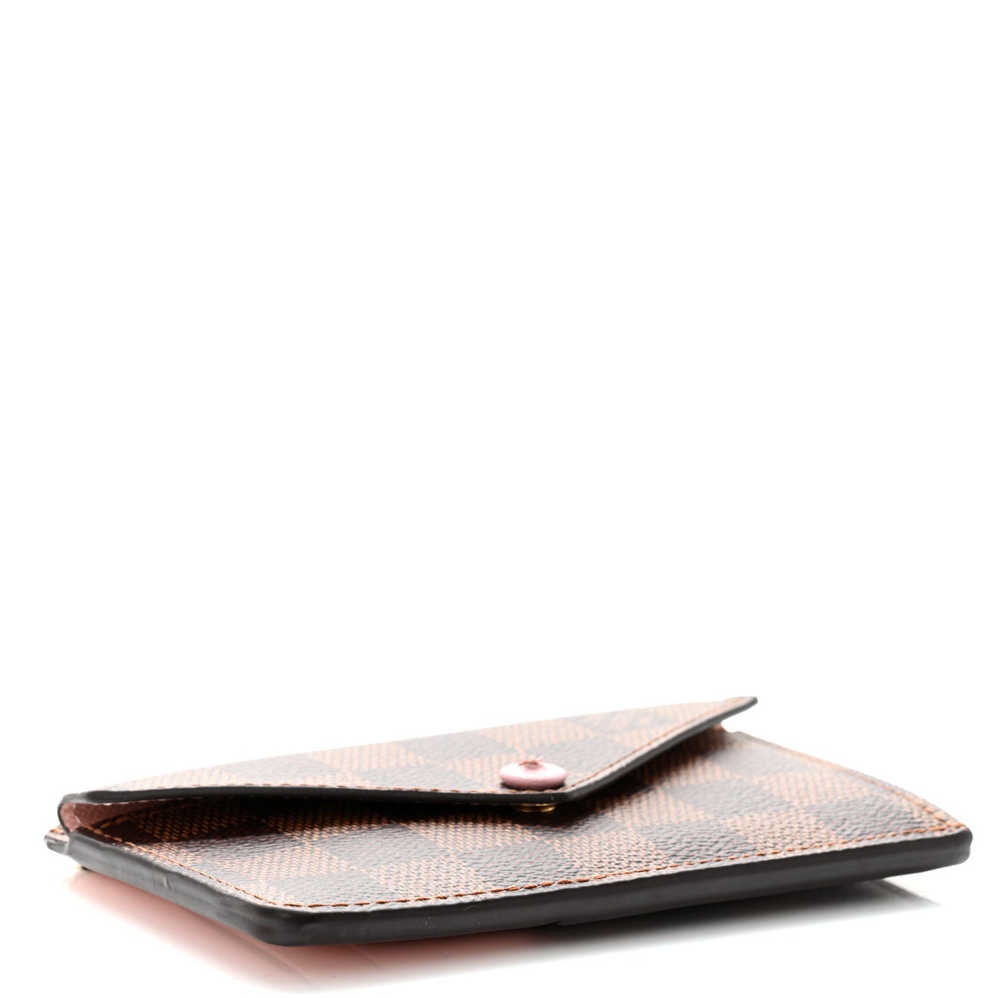 Damier Ebene Recto Verso Card Holder Rose Ballerine