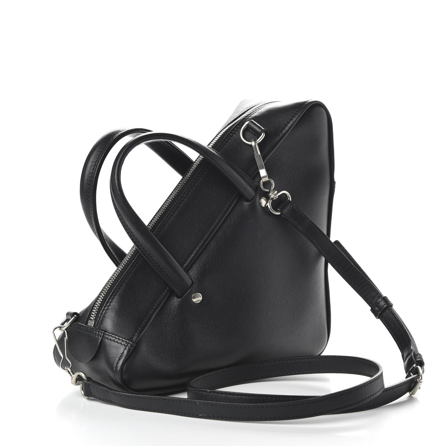 Balenciaga Calfskin S Triangle Duffle Black 3 of 9