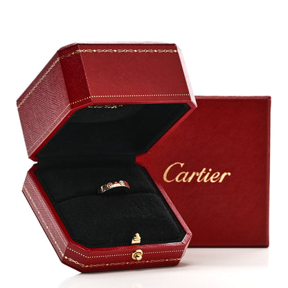 Cartier 18K Pink Gold Diamond 4mm LOVE Wedding Band Ring 48 4.5 5 of 5