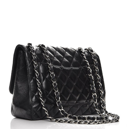 Chanel Lambskin Quilted Jumbo Single Flap Black 4 of 12