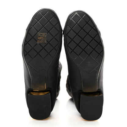 Chanel Mixed Fibers Lambskin Patent Calfskin Convertible High Boots 38 Black 5 of 10