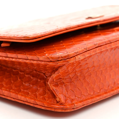 Chanel Snakeskin Wallet On Chain WOC Orange 10 of 11