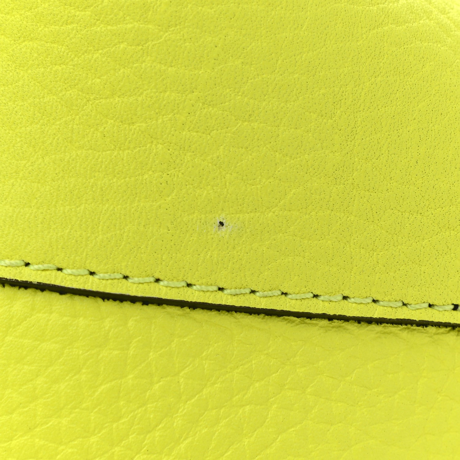 Burberry Grainy Calfskin Remington Tote Neon Yellow 12 of 14