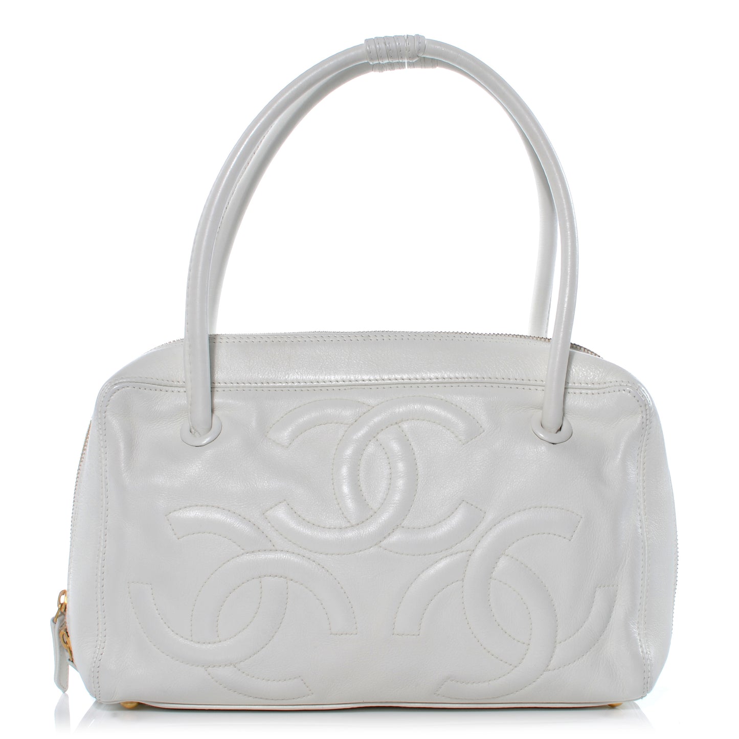 Lambskin CC Bowler White