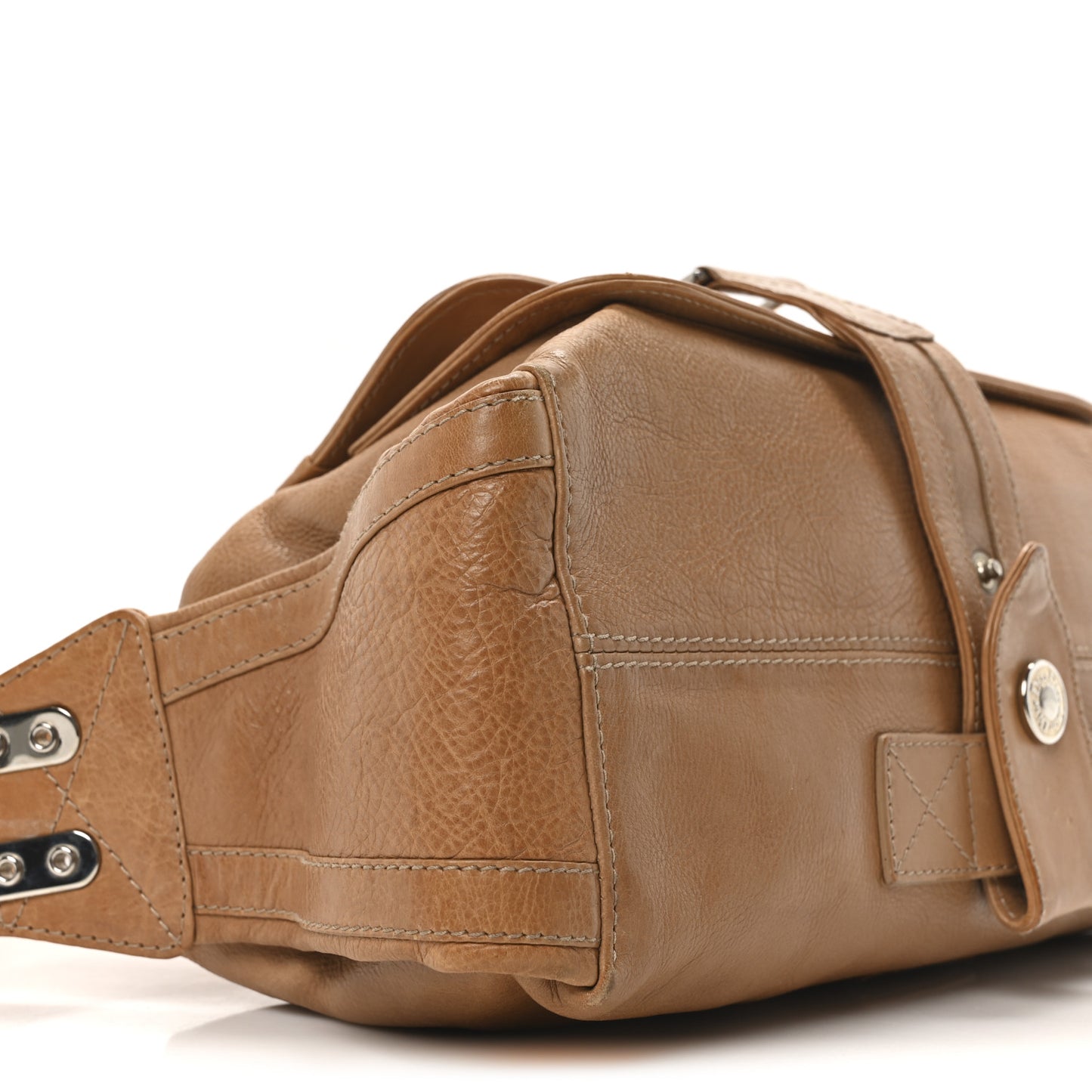 Calfskin Flight East West Bag Camel