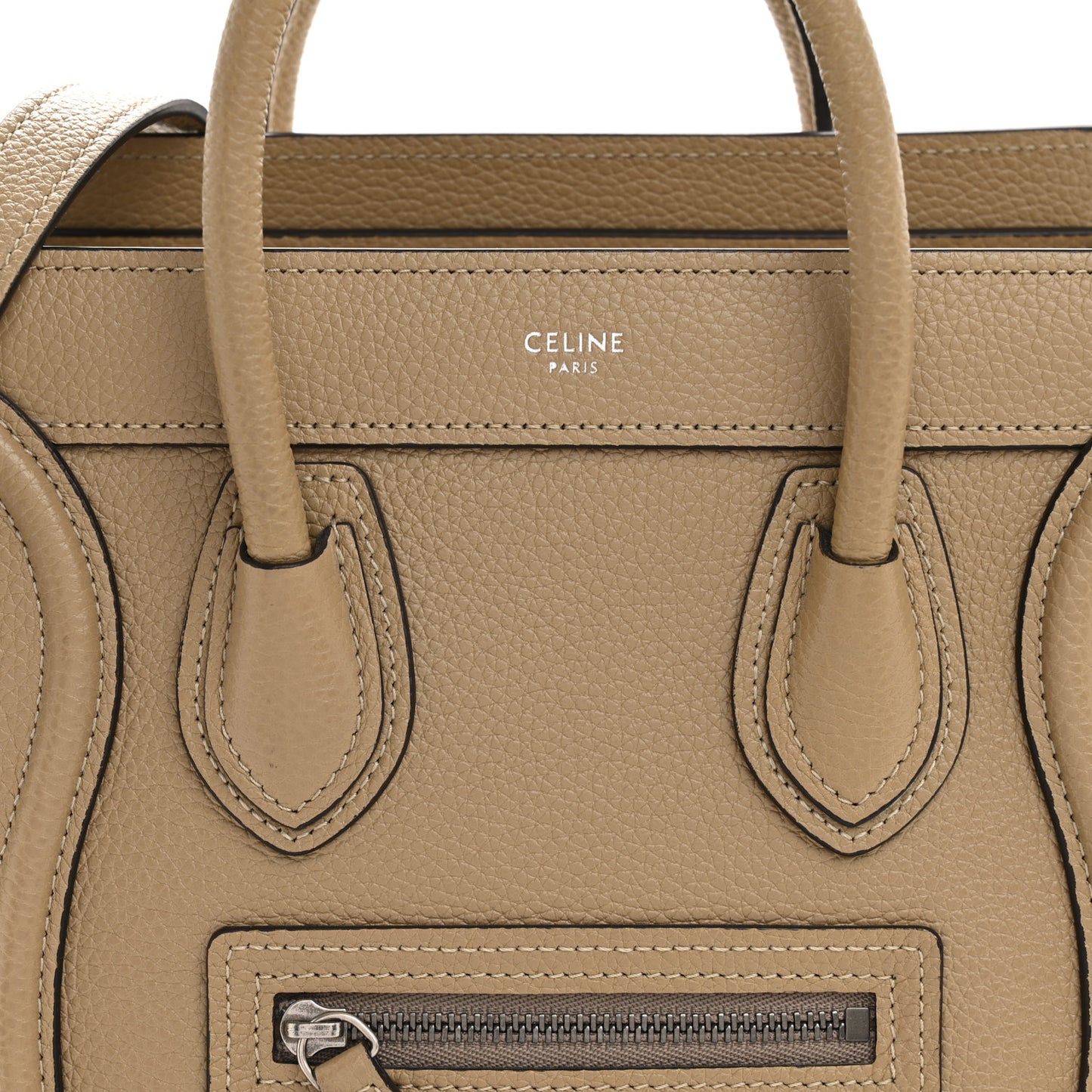 Drummed Calfskin Nano Luggage Dune