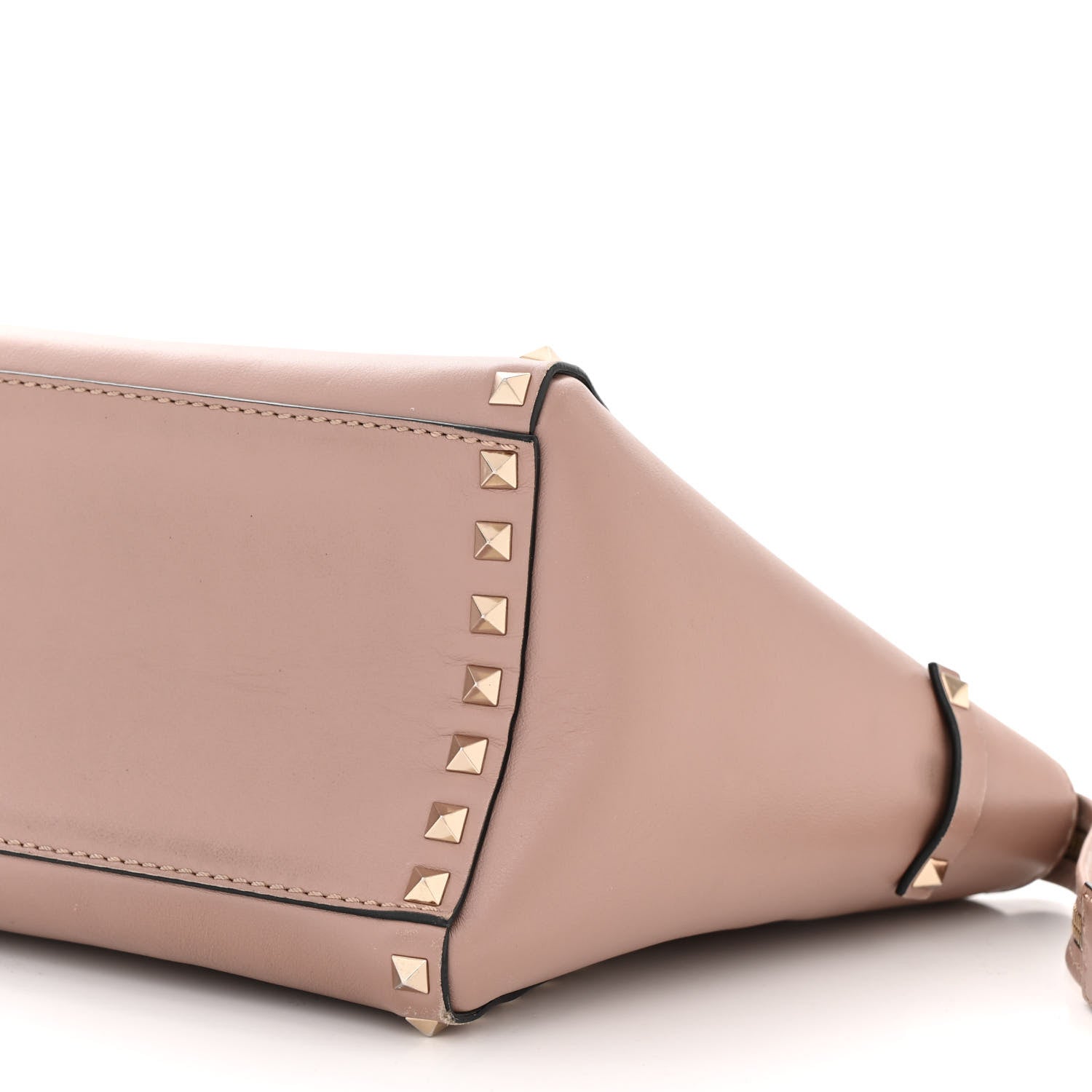 Valentino Garavani Vitello Small Rockstud Double Handle Tote Poudre 9 of 10