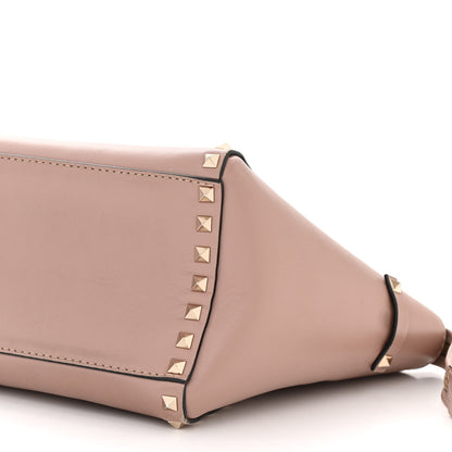 Valentino Garavani Vitello Small Rockstud Double Handle Tote Poudre 9 of 10