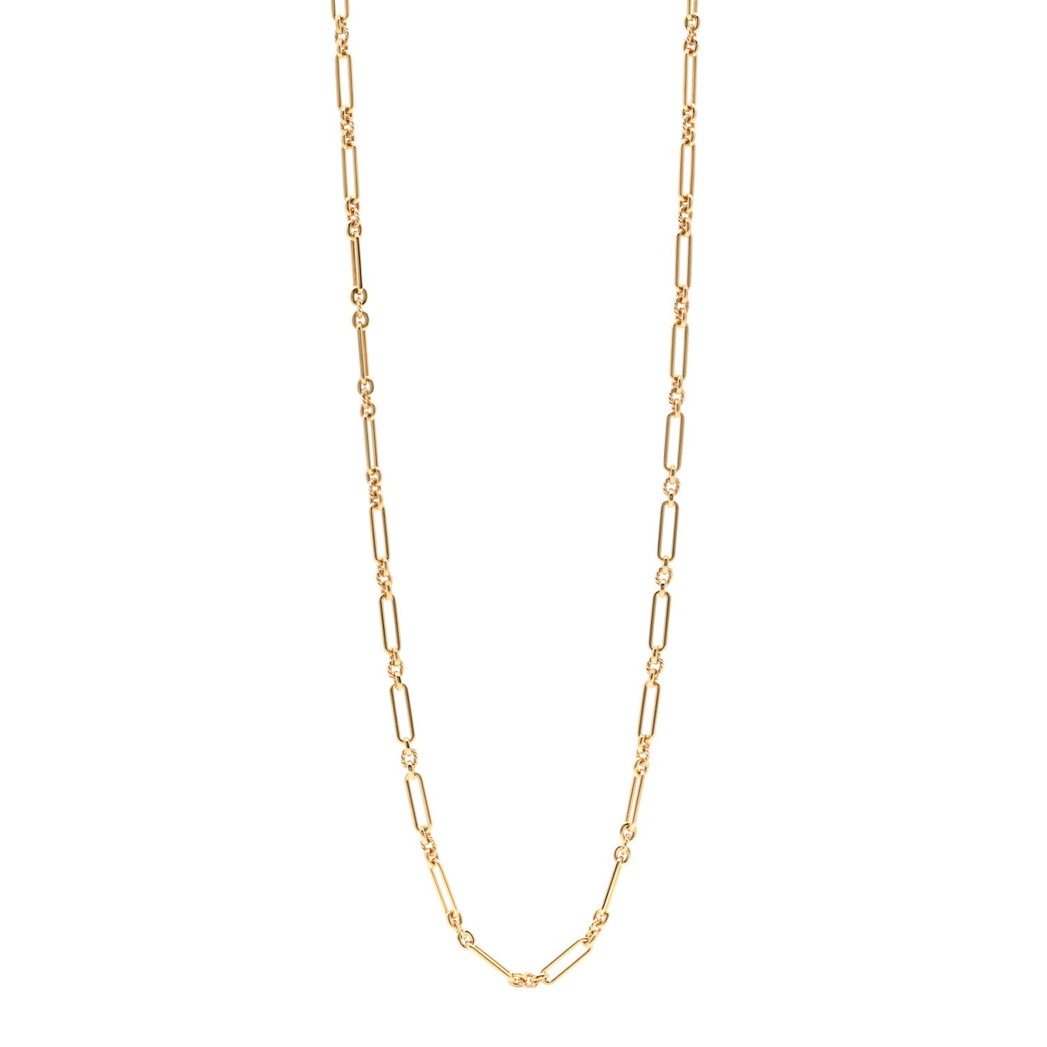 David Yurman 18K Yellow Gold Diamond Lexington Long Chain Necklace 35.5" 1 of 5