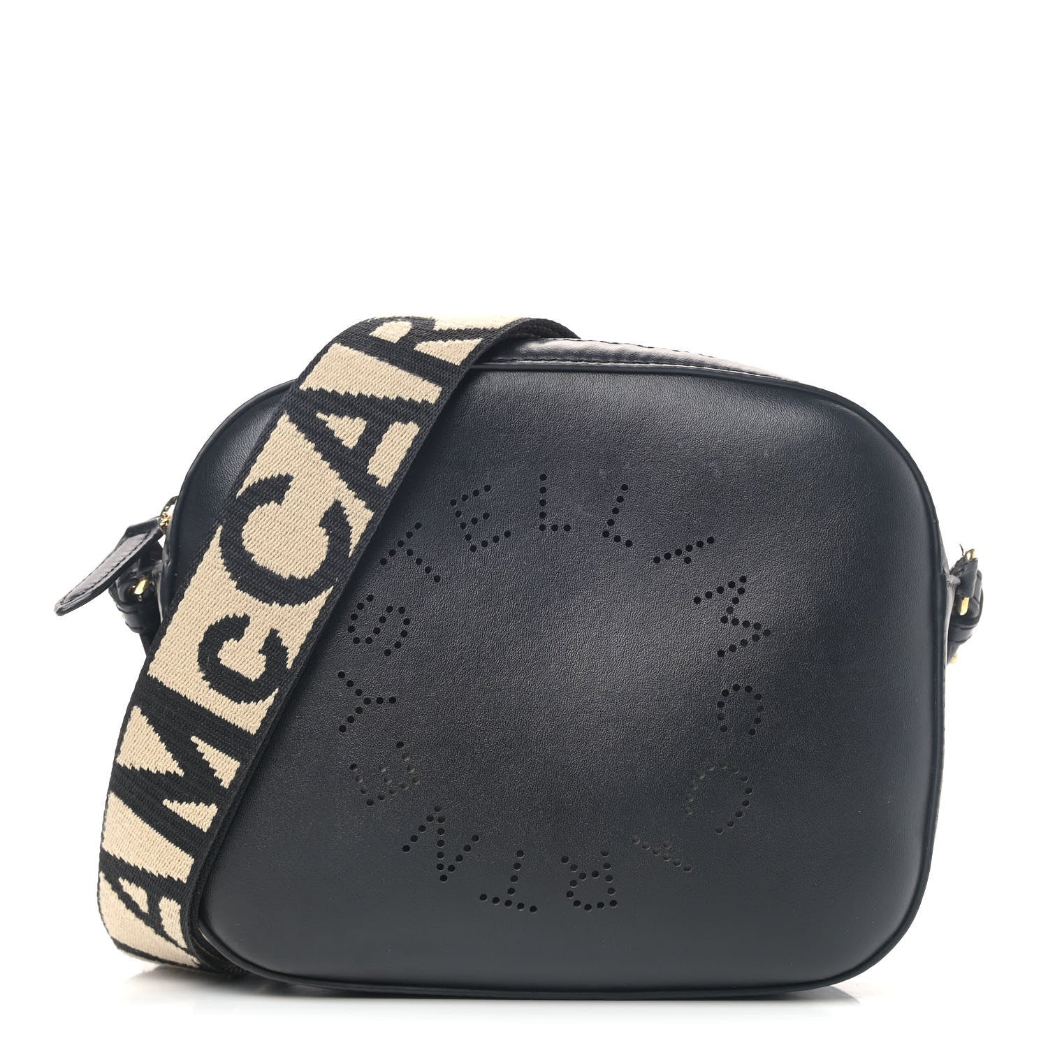 Stella McCartney Eco Alter Nappa Perforated Logo Mini Bag Black 1 of 6