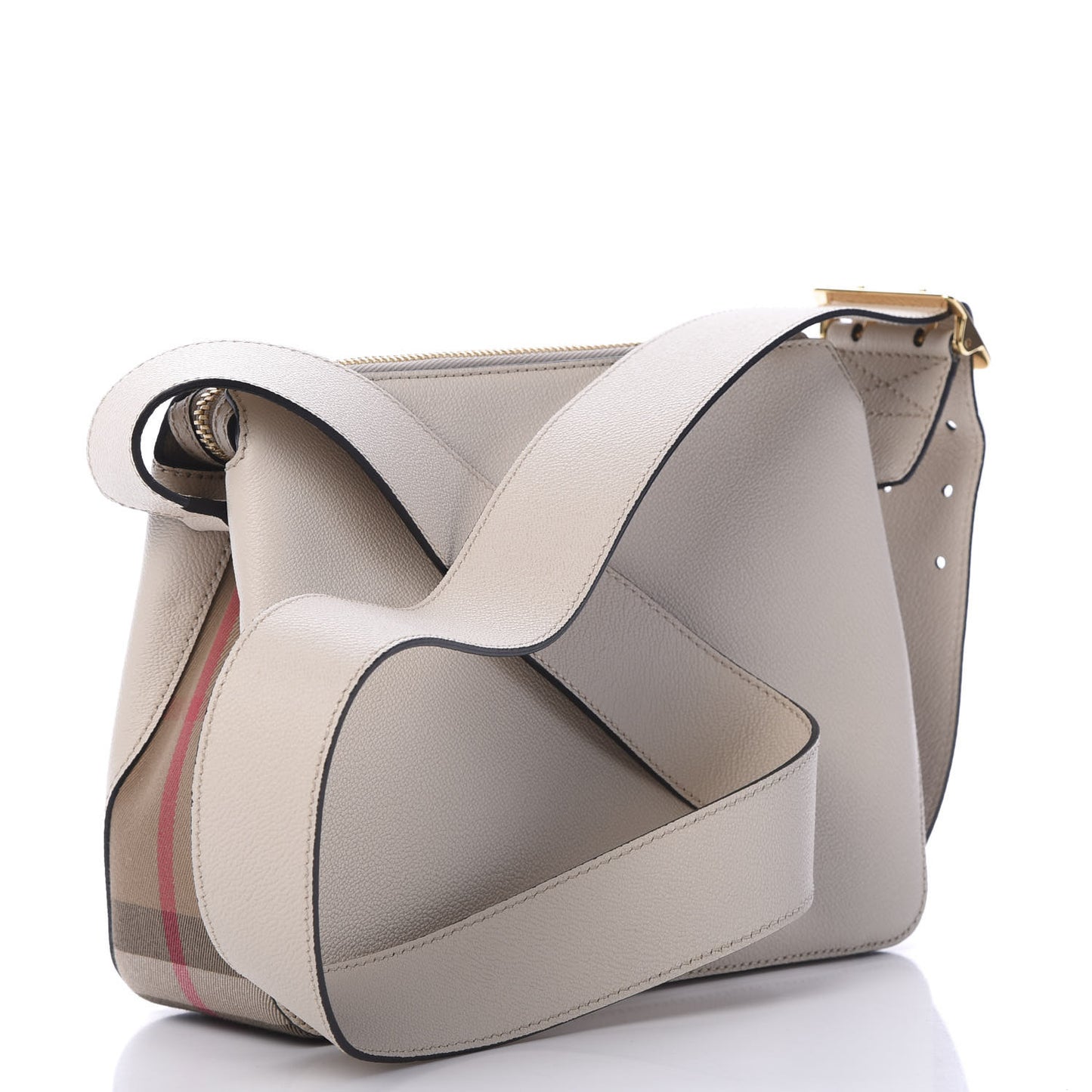Soft Grain Calfskin House Check Small Helmsley Crossbody Limestone