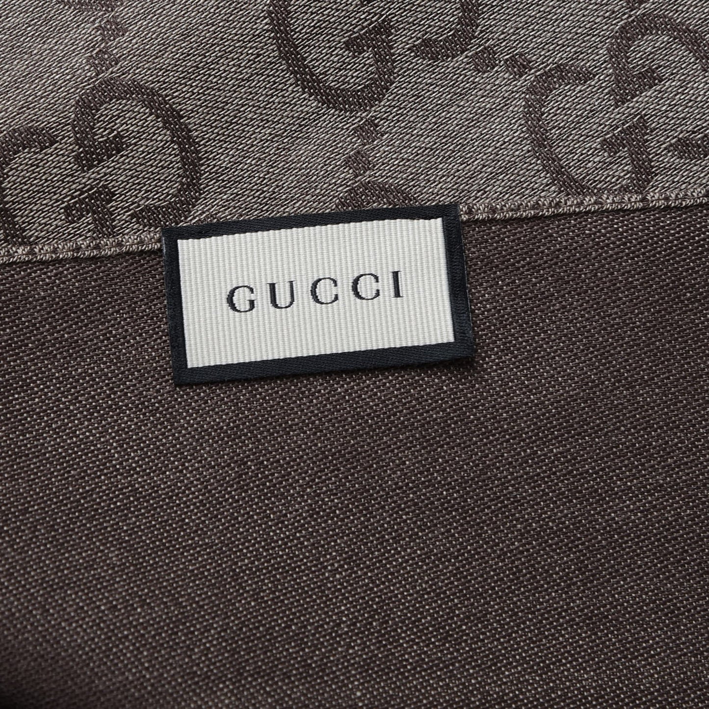 Wool Silk GG Monogram GGNat Scarf Rope Dark Brown