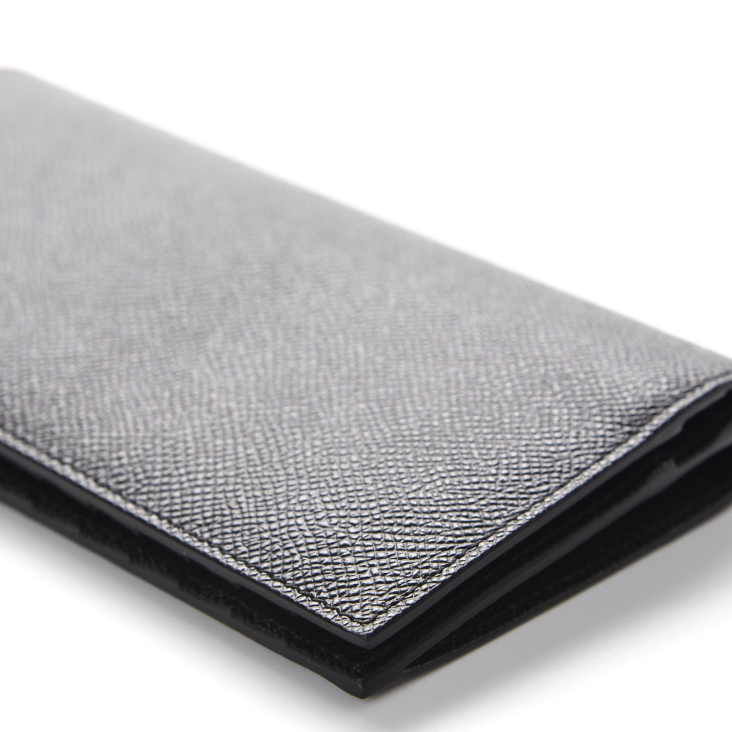Burberry Grainy Calfskin Continental Flap Wallet Black 6 of 9