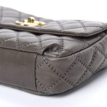 Chanel Calfskin Quilted Retro Chain Flap Dark Grey 7 of 11