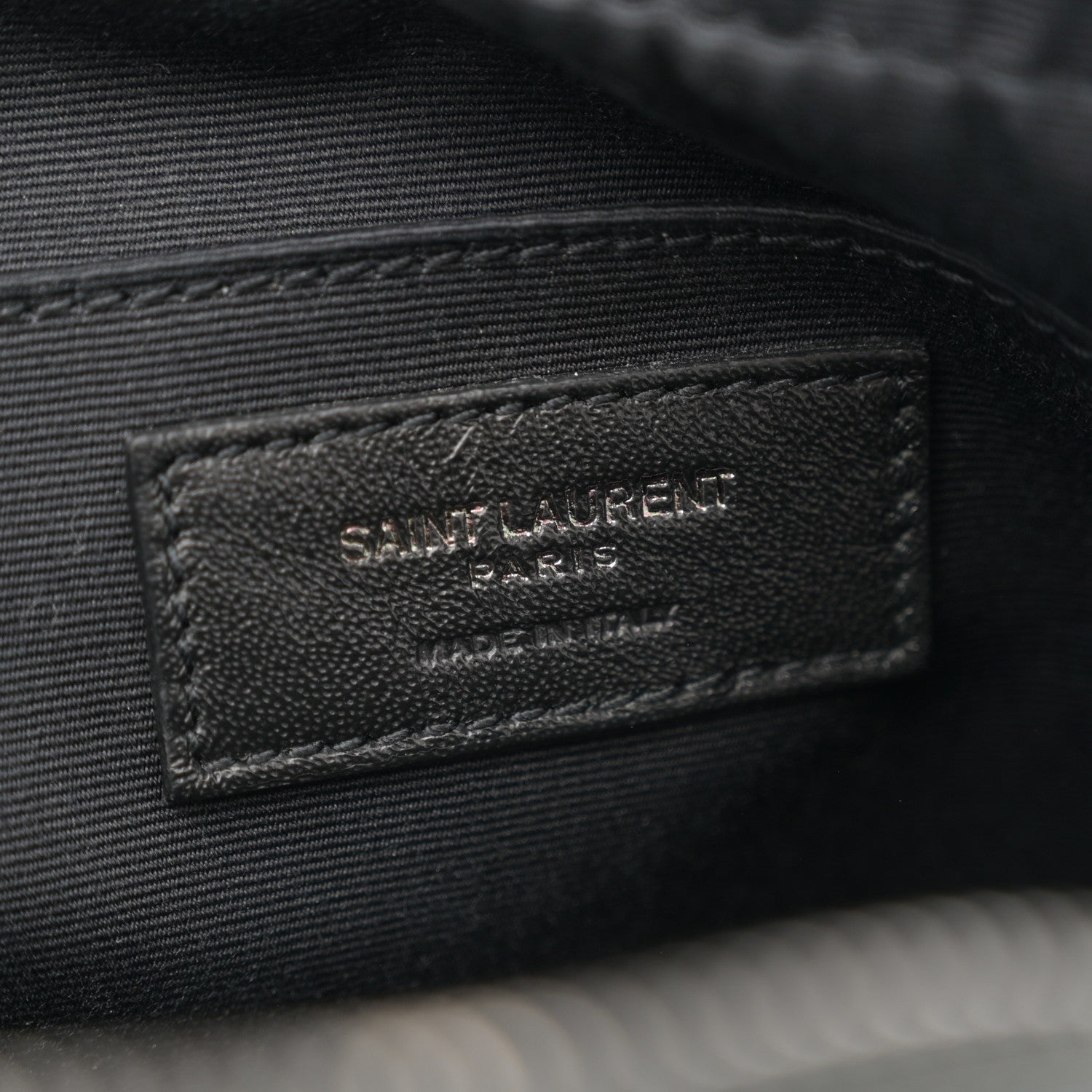Saint Laurent Calfskin Matelasse Monogram Monochrome Lou Camera Bag Black 6 of 13