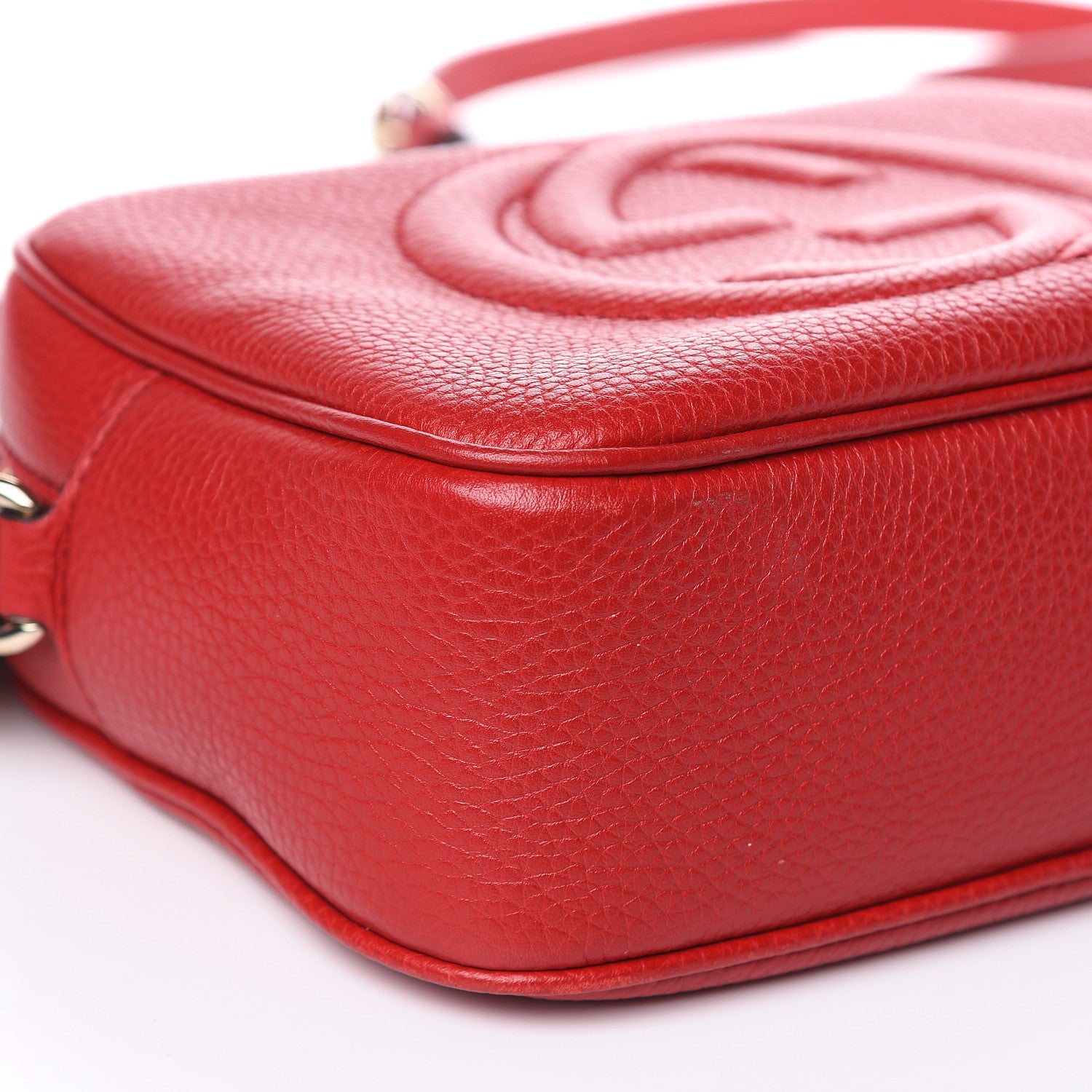 Gucci Pebbled Calfskin Small Soho Disco Bag Tabasco Red 8 of 15
