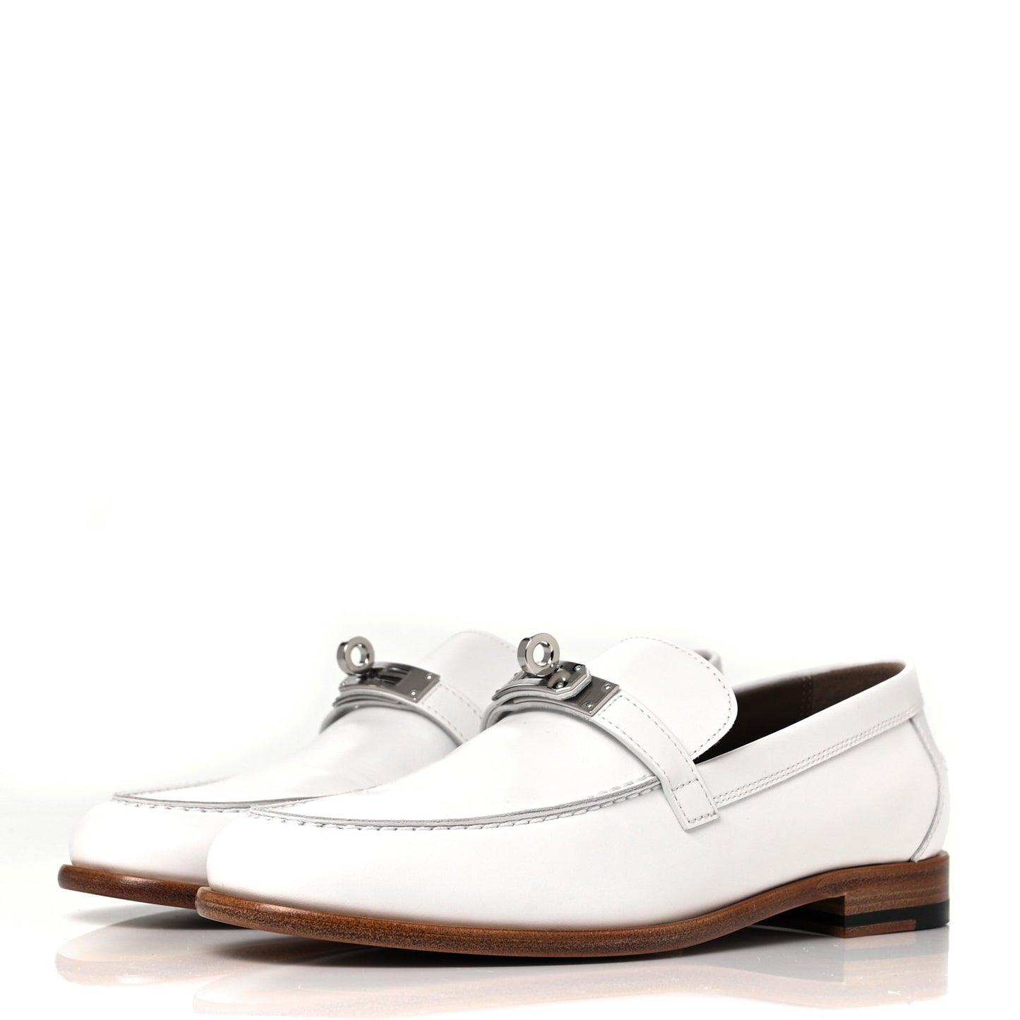 Calfskin Womens Destin Loafer 37 White