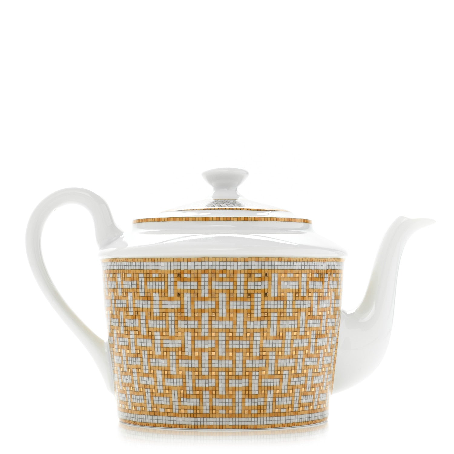 Hermes Porcelain 24 Gold Mosaique Teapot 3 of 8