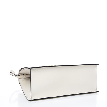 Gucci Calfskin Embroidered Medium Sylvie Top Handle Bag White 4 of 9