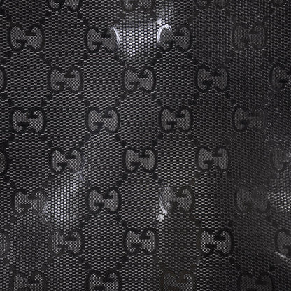 Gucci Imprime Monogram Medium Double Buckle Flap Messenger Bag Black 9 of 9